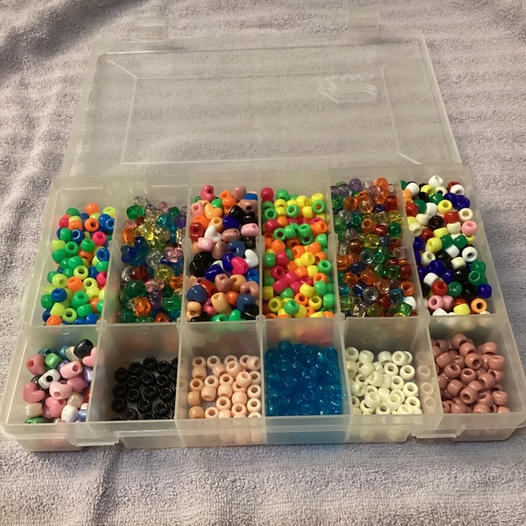 Neon Rainbow Pastel Mixed Colors  Pony Costume Seed Beads Bulk Lot - Picture 1 of 7